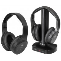 AURICULARES DIADEMA TREVI FRS 1580 TW SET 2 UD RECHARG. WLESS TV HEADPHONES BLK