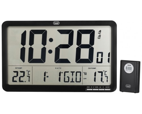 RELOJ DE PARED DIGITAL TREVI  RADIOCONTROLADO CON SENSOR EXTERNO OM 3560 RC