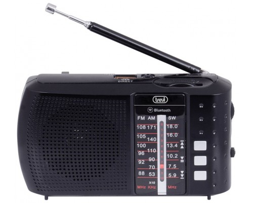 RADIO PORTÁTIL TREVI MULTIBANDA BLUETOOTH USB MICRO SD RA 7F20 BT NEGRO