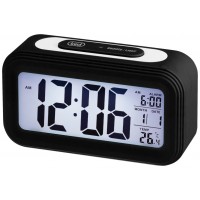 RELOJ DIGITAL TREVI  CON ALARMA Y TERMÓMETRO SL 3068 S NEGRO