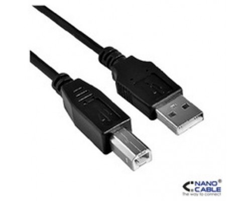 CABLE USB 2.0 IMPRESORA TIPO USB A/M-B/M 1 M NEGRO NANOCABLE