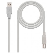 CABLE USB 2.0 IMPRESORA, TIPO A/M-B/M 1.0M BEIGE