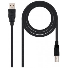 Nanocable Cable USB 2.0 Tipo A - B 1.8 M Negro