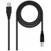 CABLE DE CONEXION USB TIPO NEGRO A-B 1.8 M NANOCABLE