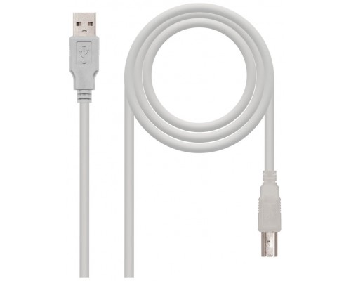 CABLE DE CONEXION USB BEIGE TIPO A-B 1.8 M NANOCABLE