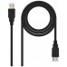 CABLE EXTENSION USB TIPO A-F 3 M NEGRO NANOCABLE