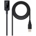 CABLE EXTENSION USB 2.0 TIPO A/M-A/H 5M NEGRO NANOCABLE