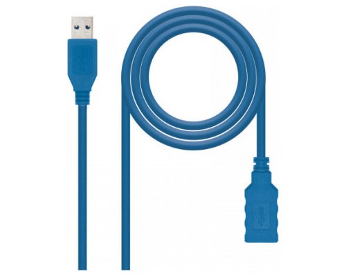 CABLE USB TIPO A/M - A/H 1 M azul NANOCABLE