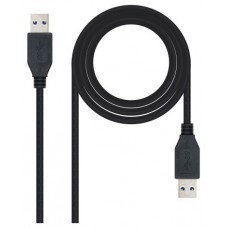 Nanocable Cable USB 3.0, tipo A/M-A/M, Negro, 1m