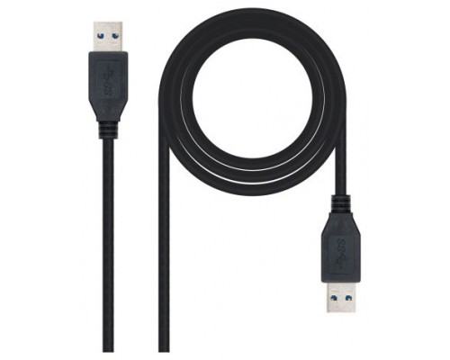 Nanocable Cable USB 3.0, tipo A/M-A/M, Negro, 1m