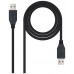 Nanocable Cable USB 3.0, tipo A/M-A/M, Negro, 1m