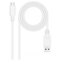 CABLE USB 2.0 3A TIPO USB-C/M- A/M 1.5 M BLANCO NANOCABLE