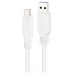 CABLE USB 2.0 3A TIPO USB-C/M- A/M 1.5 M BLANCO NANOCABLE