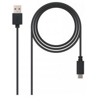 Nanocable Cable USB 2.0 3A Tipo USB-C/M-A/M 1 M