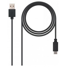 CABLE USB 2.0 3A TIPO USB-C/M- A/M 1 M NEGRO NANOCABLE