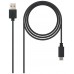 CABLE USB 2.0 3A TIPO USB-C/M- A/M 1 M NEGRO NANOCABLE