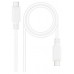 CABLE USB 2.0 3A TIPO USB-C/M-USB-C/M 1.5 M BLANCO NANOCABLE