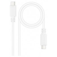 CABLE USB 2.0 3A TIPO USB-C/M-USB-C/M 1 M BLANCO NANOCABLE