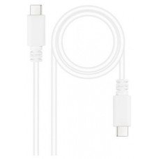 CABLE USB 2.0 3A TIPO USB-C/M-USB-C/M 1 M BLANCO NANOCABLE