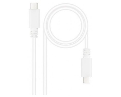 CABLE USB 2.0 3A TIPO USB-C/M-USB-C/M 1 M BLANCO NANOCABLE