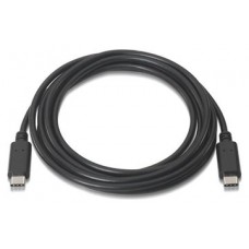 CABLE USB 2.0 3A, TIPO C USB-C/M-USB-C/M 1M NEGRO NANOCABLE