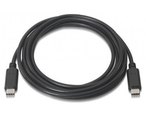 CABLE USB 2.0 3A, TIPO C USB-C/M-USB-C/M 1M NEGRO NANOCABLE