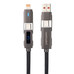 Nanocable Cable USB-C+USB-A/M-LIGHTNING+USB-C/M 1M