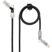 Nanocable Cable USB-C+USB-A/M LIGHTNING+USB-C/M 2M