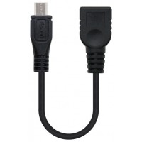 CABLE USB 2.0 OTG TIPO MICRO B/M-A/H 15 CM NEGRO NANOCABLE