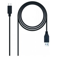 CABLE USB 3.1 GEN2 10Gbps 3A TIPO USB-C A USB-A 0.5 M NEGRO NANOCABLE