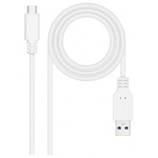 CABLE USB 3.1 GEN2 10Gbps 3A TIPO USB-C A USB-A 1.5 M BLANCO NANOCABLE