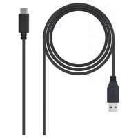 CABLE USB 3.1 GEN2 10Gbps 3A TIPO USB-C A USB-A 1.0 M NEGRO NANOCABLE