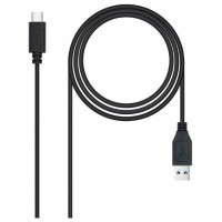 CABLE USB 3.1 GEN2 10Gbps 3A TIPO USB-C A USB-A 2.0 M NEGRO NANOCABLE