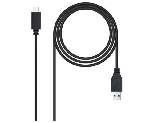 CABLE USB 3.1 GEN2 10Gbps 3A TIPO USB-C A USB-A 2.0 M NEGRO NANOCABLE