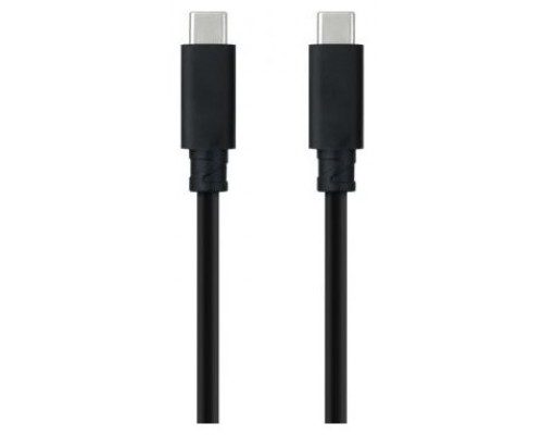 CABLE USB 3.1 GEN2 5A USB-C/M-USB-C/M 0.5M NEGRO NANOCABLE