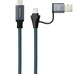 CABLE USB 3.2 GEN2x2 20Gbps 5A 100W USB-C+USB-A/M aUSB-C/M 1.5 M NEGRO NANOCABLE