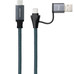 CABLE USB 3.2 GEN2x2 20Gbps 5A 100W, USB-C+USB-A/M a USB-C/M 2 M NEGRO NANOCABLE