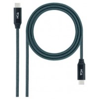 CABLE TYPE-C A TYPE-C USB 3.2 GRIS/NEGRO 0.5M NANOCABLE