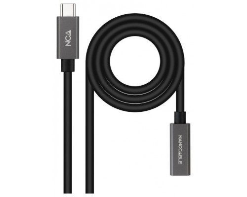 CABLE USB-C 3.2 GEN2x2 20Gbps 3A 4K USB-C/M USB-C/H 0.5 M NEGRO NANOCABLE