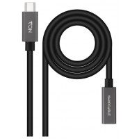 Nanocable Cable USB 3.2 Gen2 USB-C M/H 1,5 M Negro