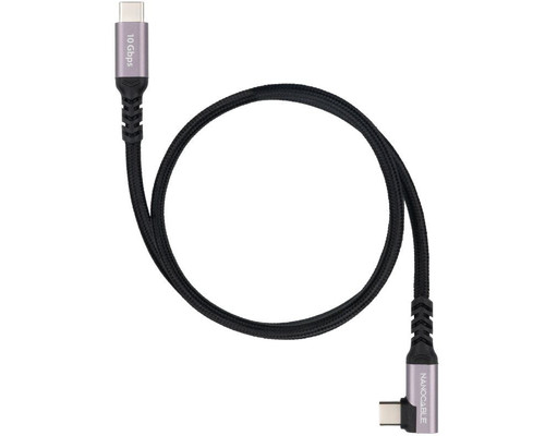 Nanocable Cable USB-C 3.2 GEN2 Acodado 100W 3 M