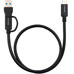 Nanocable Cable USB-C+USB-A/USB-C 3.2 GEN2 0.5M