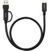 Nanocable Cable USB-C+USB-A/USB-C 3.2 GEN2 1 M