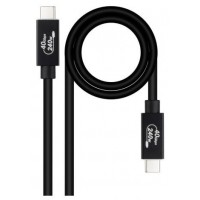 CABLE USB 4 GEN 3X2 40Gbps 5A/240W USB-C/M USB-C/M 1 M NEGRO NANOCABLE