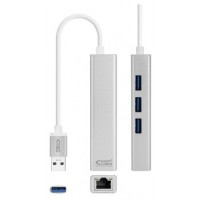 Nanocable Conversor USB 3.0 Ethernet + 3xUSB 3.0