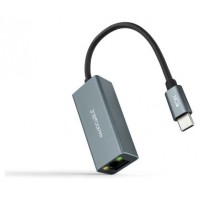 CONVERSOR USB-C A ETHERNET GIGABIT 10/100/1000 15cm GRIS NANOCABLE