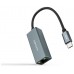 CONVERSOR USB-C A ETHERNET GIGABIT 10/100/1000 15cm GRIS NANOCABLE