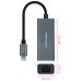 CONVERSOR USB-C A ETHERNET GIGABIT 10/100/1000 15cm GRIS NANOCABLE