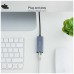 CONVERSOR USB-C A ETHERNET GIGABIT 10/100/1000 15cm GRIS NANOCABLE