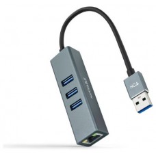 Nanocable Conversor USB 3.0 Ethernet + 3xUSB 3.0